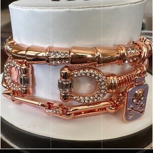 New Bomb Party 2025 Halloween Stack, Rose Gold 3 Bracelets